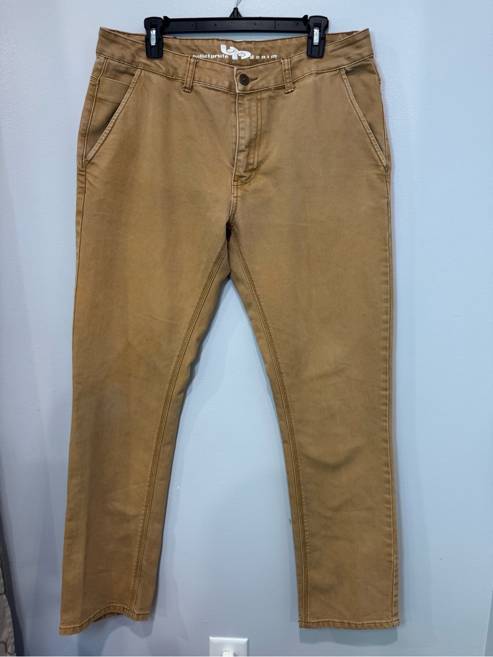 Men's Slim Straight Jeans in Khaki Brown